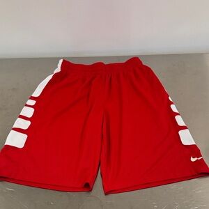 Nike Men's Red and White Athletic Shorts